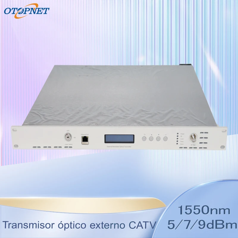 5/7/9dBm CATV Optical External Transmitter 1550nm SC/APC 75KM Fiber Port Single Fiber External Optic Transmitter
