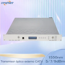 5/7/9dBm CATV Optical External Transmitter 1550nm SC/APC 75KM Fiber Port Single Fiber External Optic Transmitter