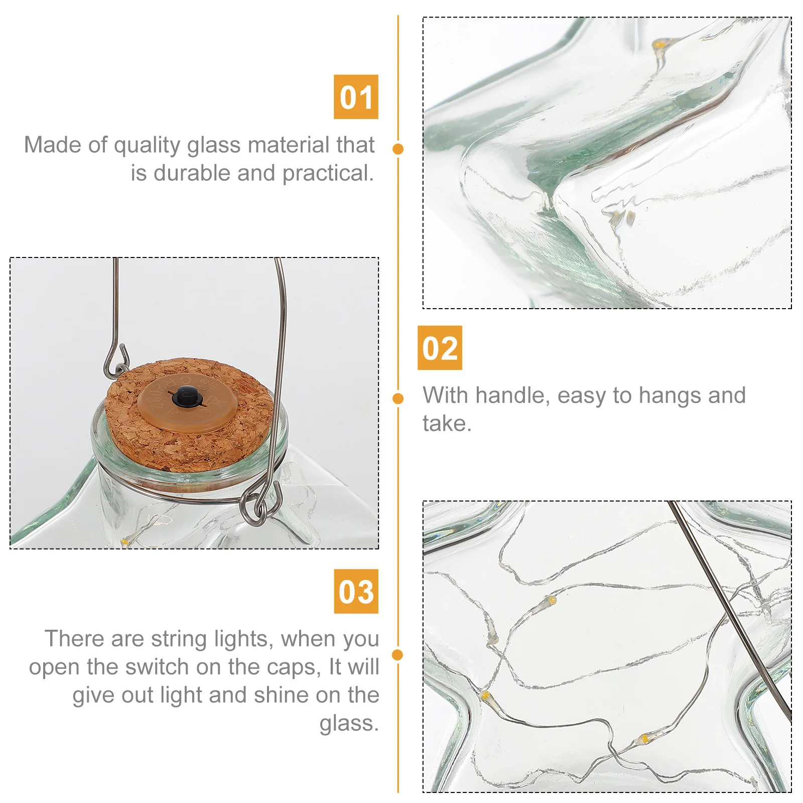 

Jar Hanging Light Outdoor String Fairy Light Waterproof Bottle Night Lamp for Garden Yard Christmas Decor Jar Lights Hanging