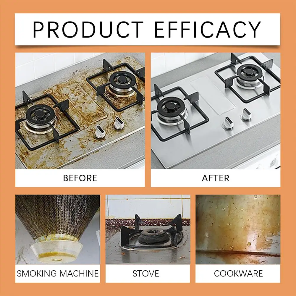 Crème de nettoyage forte, formule d'huile de noix de coco, dissolvant de taches multi-surfaces pour appareils ménagers en cuir, nettoyage rapide, sans endommager, 1 pièce