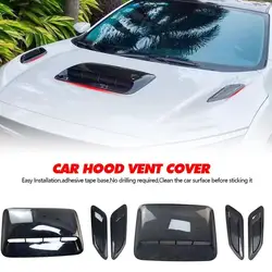 40cm Universal Car Air Flow Decorative Intake Hood Scoop Bonnet Vent Sticker Cover Hood Geared to fit any FLAT Hood Vehicle