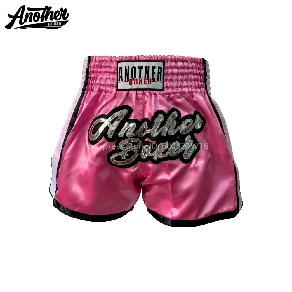 Retro Muay Thai Boxing Shorts Men Women Kids Elastic Waistband MMA Boxing Kickboxing Sparring & Tournament Wear Fight Pants