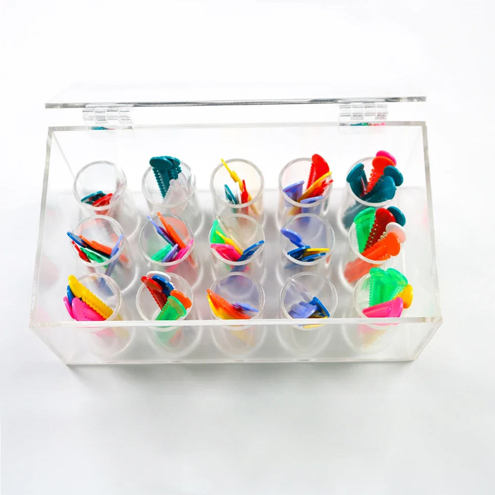 

Acrylic Denta Orthodontic Denta Ligature Ties Holder Orthodontic Elastic Ligature T-tie Dispenser Box