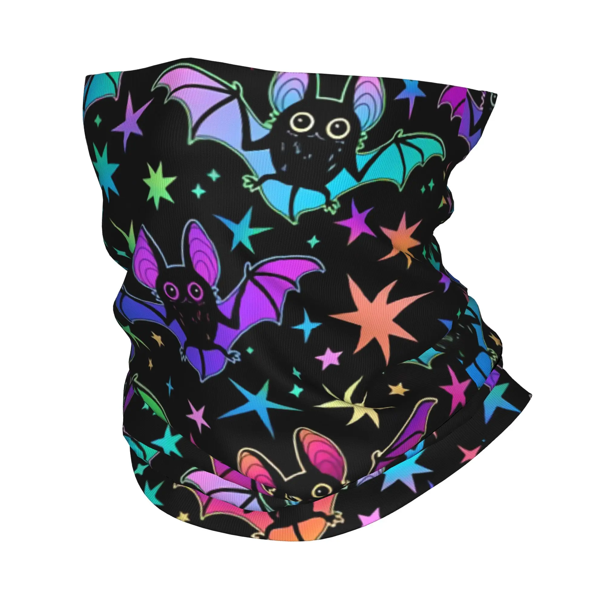Halloween Bats Gothic Magic Mysterious Horror Winter Headband Neck Warmer Women Hiking Running Tube Scarf Face Bandana Gaiter