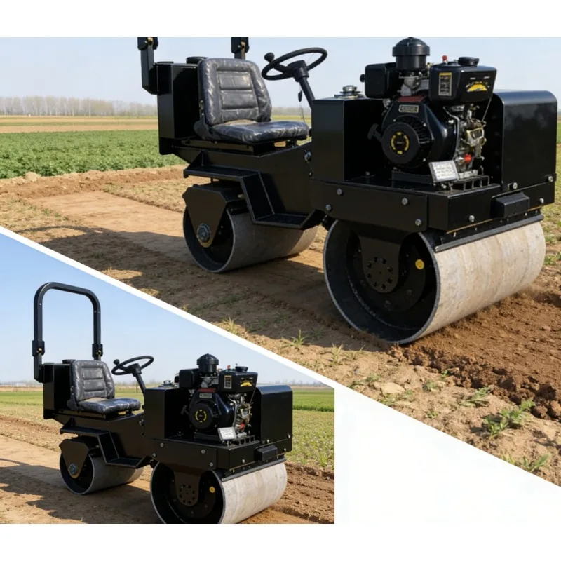 Customized Ride on Single Drum Roller 1.5 Ton Diesel Vibratory Articulated Steering Ride on Compactor Earth Road