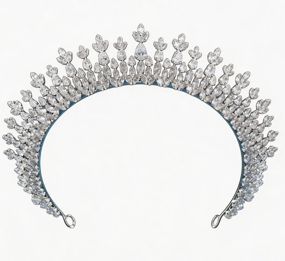 

Cubic Zirconia Crowns Tiaras For Bride Hair Accessories CZ Princess Queen Crowns For Women Diadem Wedding Hair Jewelry Headdress