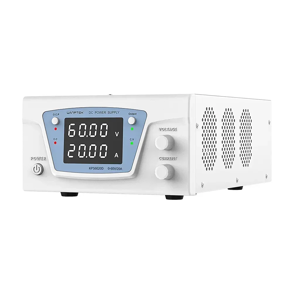 MSWANPTEK 60V 20A BENCH ADJUSTABLE DC POWER SUPPLY, DC POWER, LABORATORY, CHARGE, MEASURE, DESIGN, SCHOOL, ELECTROPLATE, KPS6020