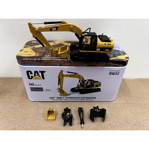 DM 85652 Die-cast 1:87 Scale Cat 320D L Hydraulic Excavator Simulation Alloy Construction Machinery Static Model