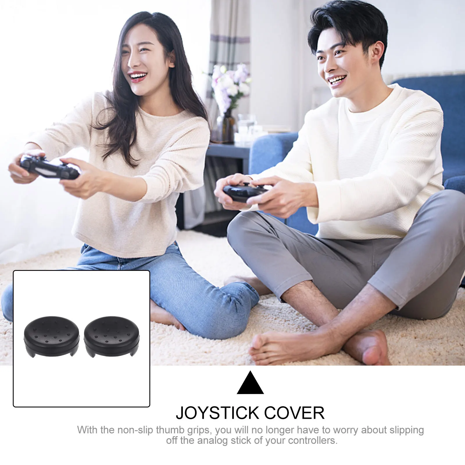 

2Pcs Thumb Stick Caps Joystick Grip Covers High-Density Silicone Precision Control Non-Slip for Extended Gaming Sessions