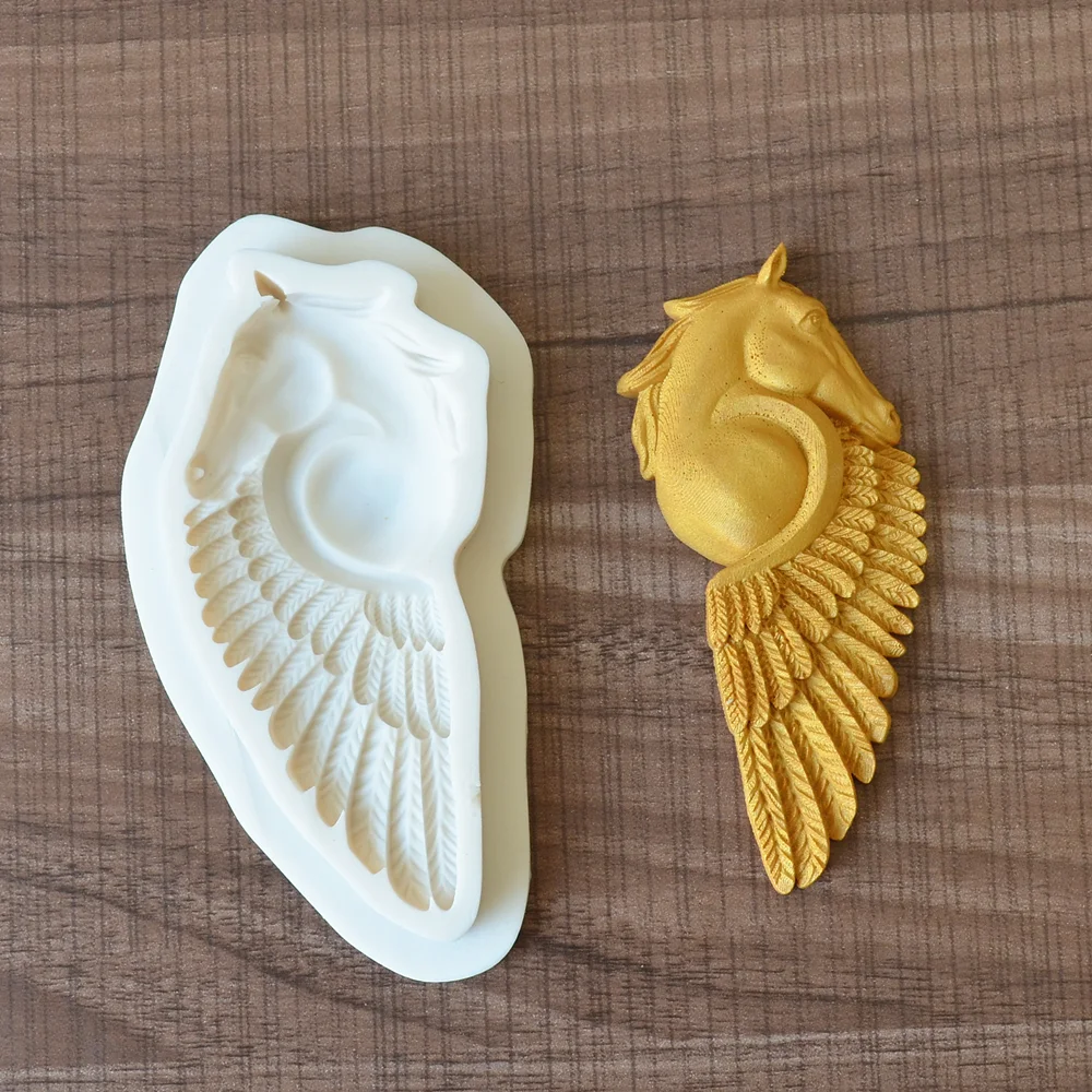 Silicone Mold Horse Kitchen Baking Tools For DIY Wings Pastry Cake Hat Fondant Moulds Dessert Chocolate Lace Handmade Decoration