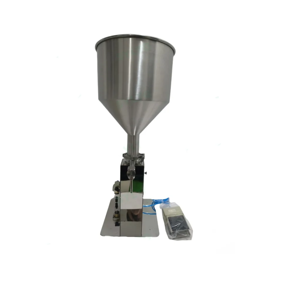 

Manual Pneumatic Filling Machine Precise Low Error Durable for Cosmetic Jam Paste Honey Oil Viscous Liquids