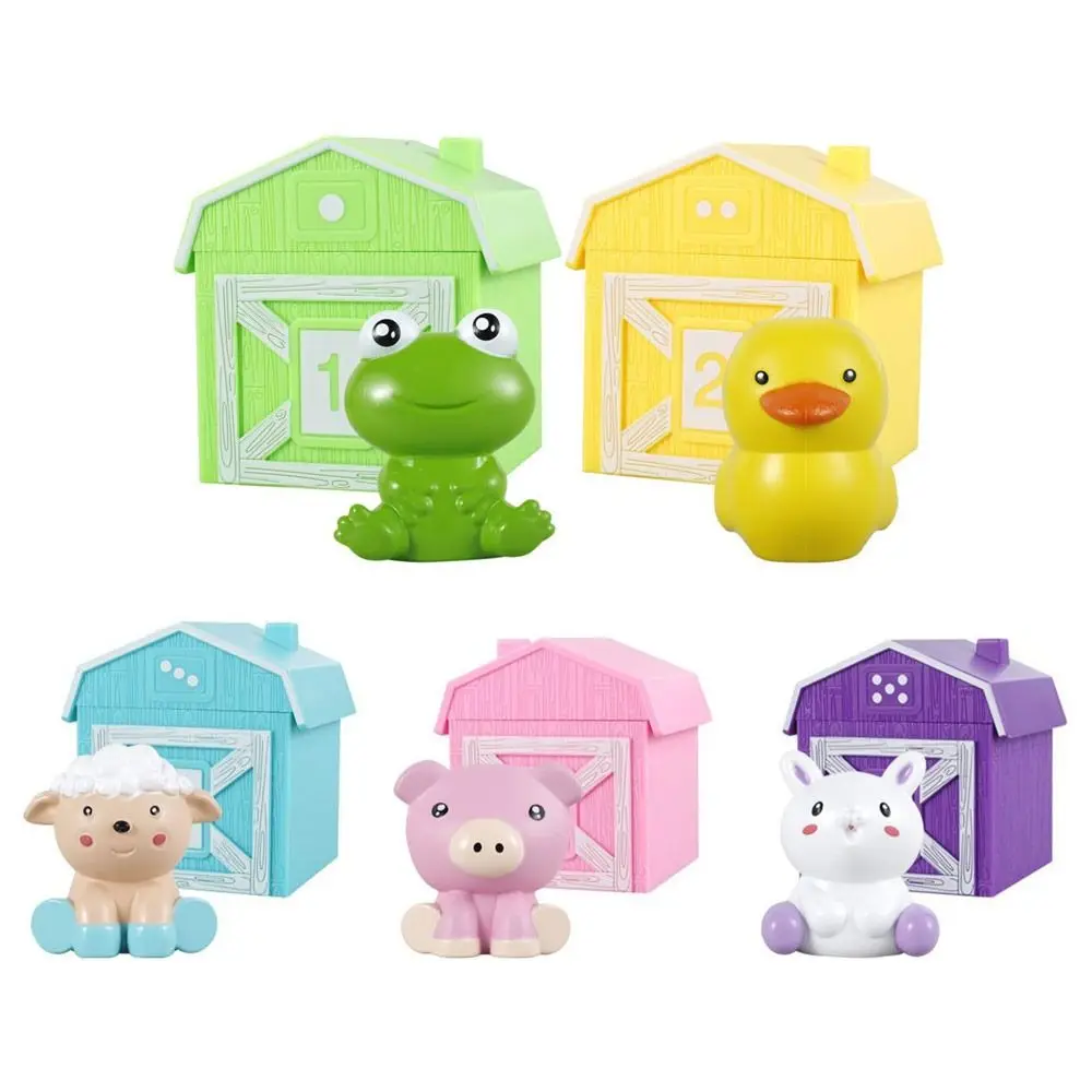 

5pcs Early Education Learning Toys Farm Animals Soft Finger Doll Montessori Counting Toys Fine Motor Games