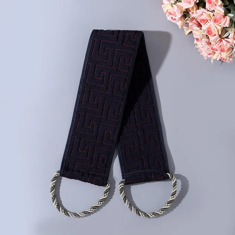 منشفة حمام جديدة مقشرة خشنة للرجال - منظف الظهر الطويل، تنظيف عميق، وإسفنجة حمام لإزالة الجلد الميت للمنزل #2