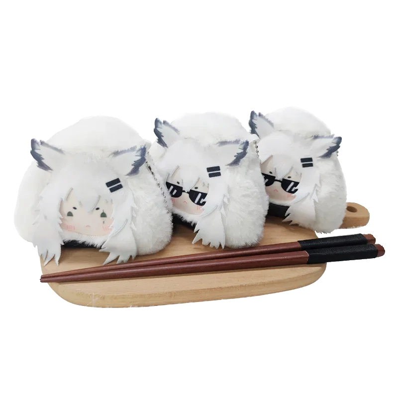 Porte-clés en peluche de boule de riz douce cosplay, jeu d'anime, chevaliers Lappland Kawaii, pendentif sac à dos, peluches, figurines jouets, cadeaux