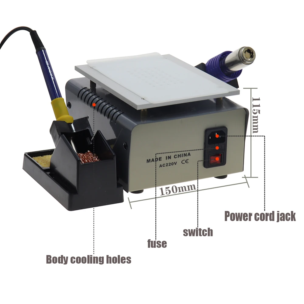 Imagem -03 - Plus Lcd Touch Screen Separator Machine Estação de ar Quente Ferro de Solda em Estação de Retrabalho 948s Atualização 918b Kada-9803d