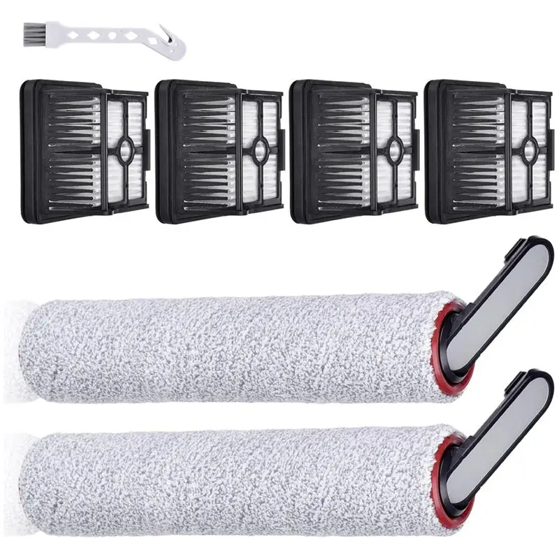ABVI-HEPA Filter And 7PCS Brush Rollers Replacement Kit For Dreame H12 Pro/H12 Dual Cordless Wet/Dry Vacuum Cleaner Accessories