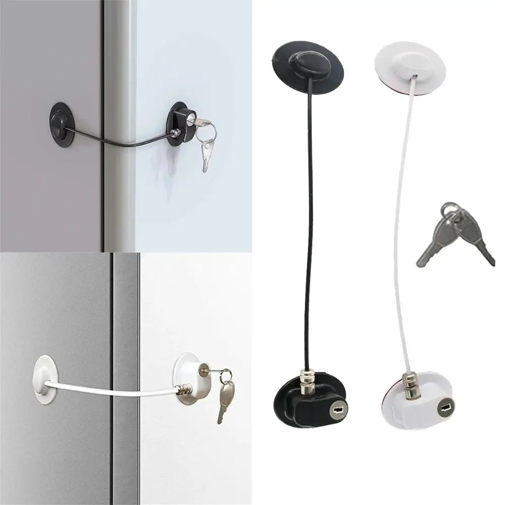 

Stainless Steel Cable Baby Safety Lock Self-adhesive Punch-free Child Proof Lock Strong Fixation Protection