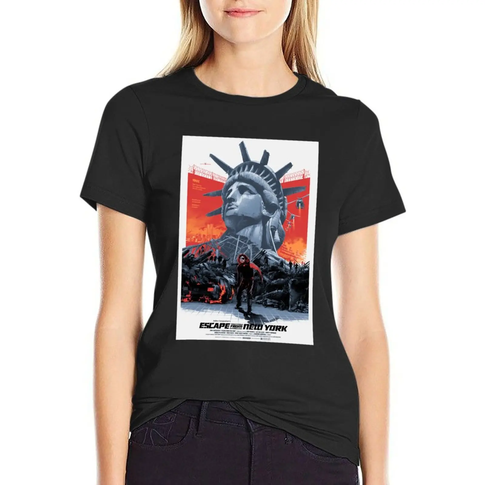 Escape New York Alternative T-shirt tops Short sleeve tee t shirts for Women loose fit