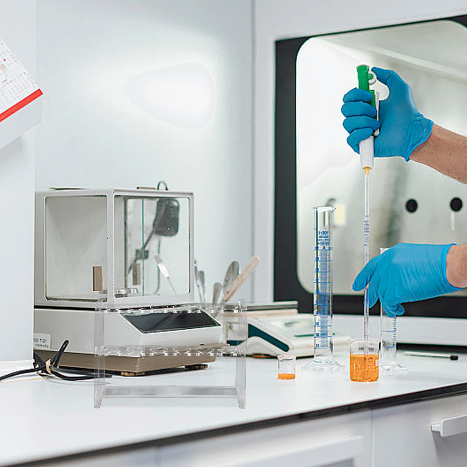 

Transparent Double Layer Test Tube Rack 10ml 1 6 Holes Lab Sample Holder Organizer Storage Teaching Equipment