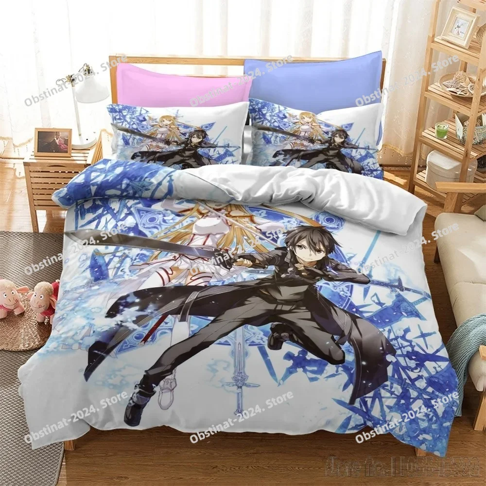 

Sword Art Online Cartoon Duvet Cover Set HD Comforter Cover for Kids Bedding Sets Bedclothes Bedroom Decor