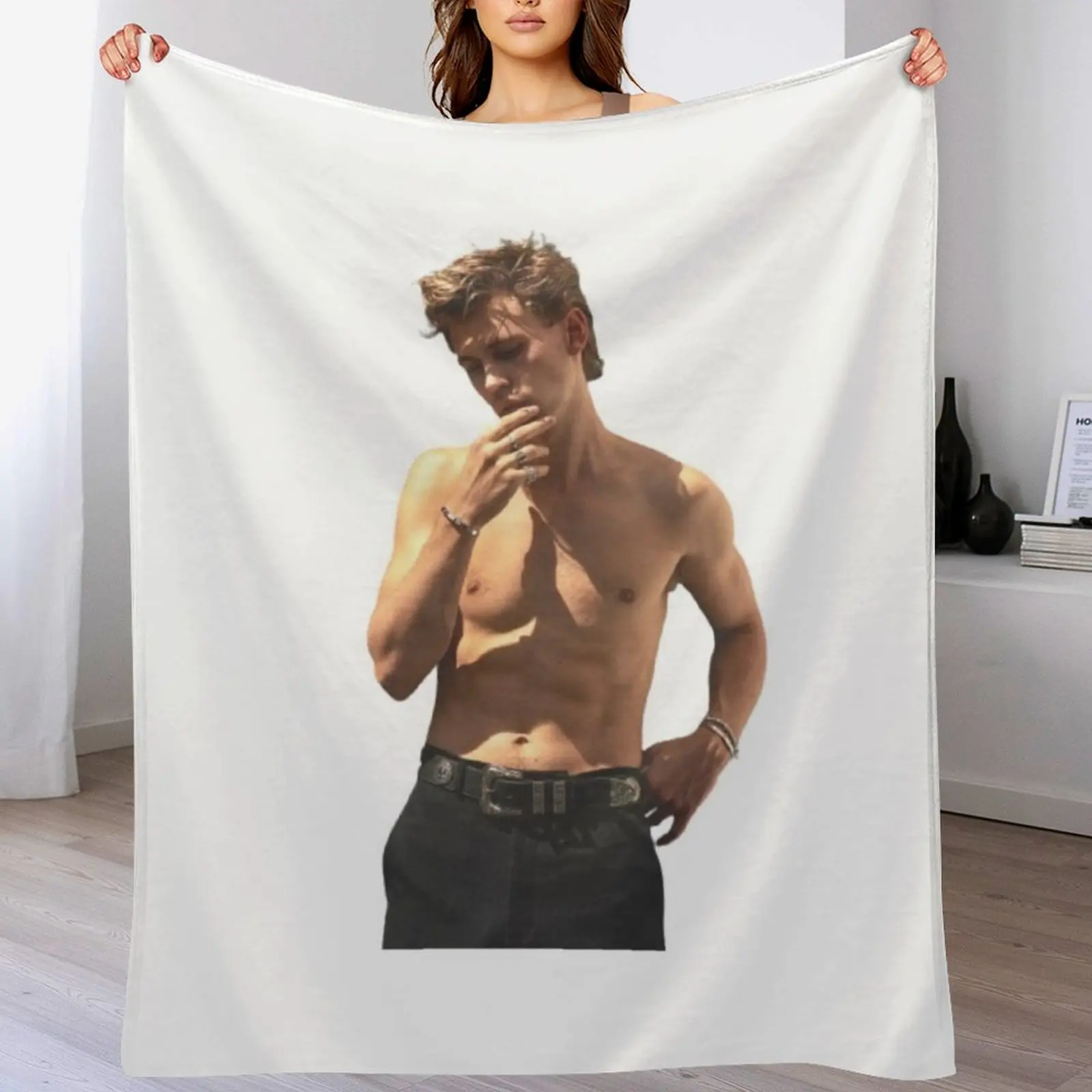 

New Austin Butler shirtless Throw Blanket Shaggy Decorative Beds Blankets