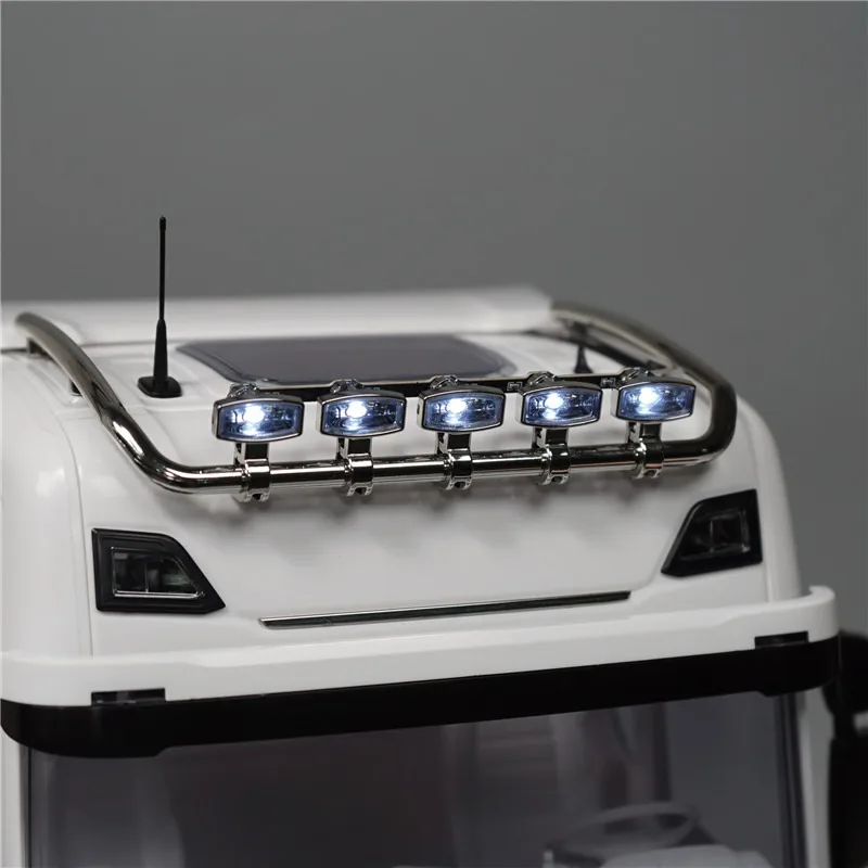 LED Simulation Spotlight Dome Lamp Small Light Box dla 1/14 Tamiya RC Truck Scania 770S R620 R470 56368 Diy Parts Toys