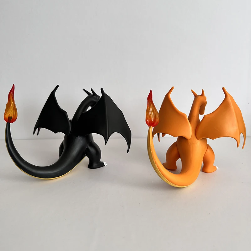 Pokémon Figura Anime, Charizard Escuro Dragão Fogo-Respiração Modelo PVC, Gk Dos Desenhos Animados Envolvente, Enfeites de Desktop, Presente Brinquedo Boneca