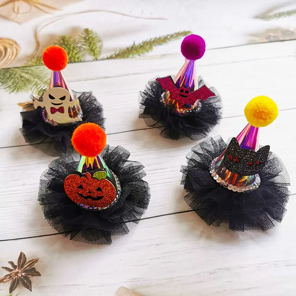 

Cute Lace Cartoon Pumpkin Ghost Halloween Headwear Hair Accessories Halloween Hat Hair Clip Children Hairpin