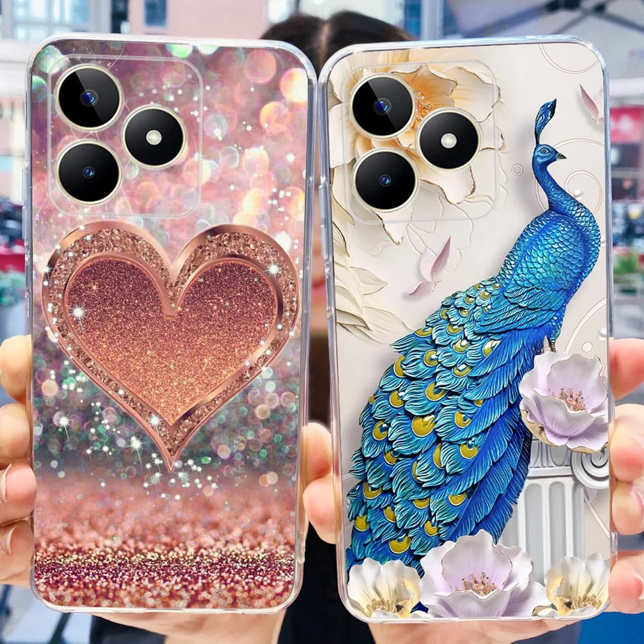 For Realme Note 50 Case RMX3834 Luxury Popular Painted Cover Clear Silicone Soft TPU Phone Case For Realme Note 50 Note50 Bumper