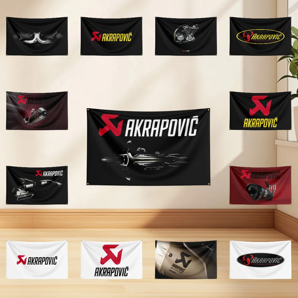

3x5ft A-A-kra-po-vič Flag Professional Car Motorcycle Flag Polyester Digital Printing Cars Flagge Banner For Decoration Garage