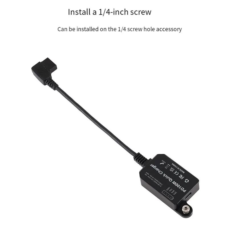T31C-V-Mount Battery Adapte Type-C Bidirectional 100W Fast Charging Fast Charging For Electronic Devices