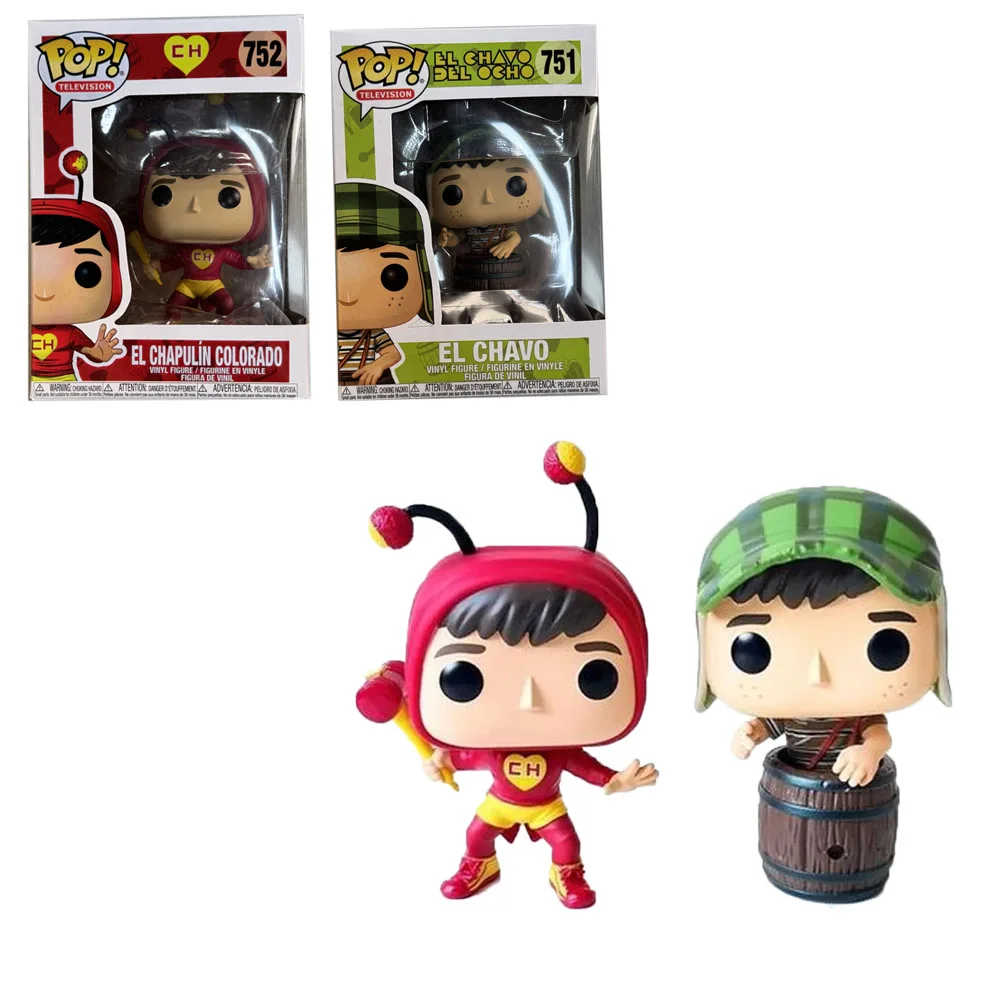 Televisión funkos El Chavo Del Ocho # 751 El Chavo 752 #   EL CHAPULIN COLORADO aparece Figuras de acción Juguetes Regalos para niños