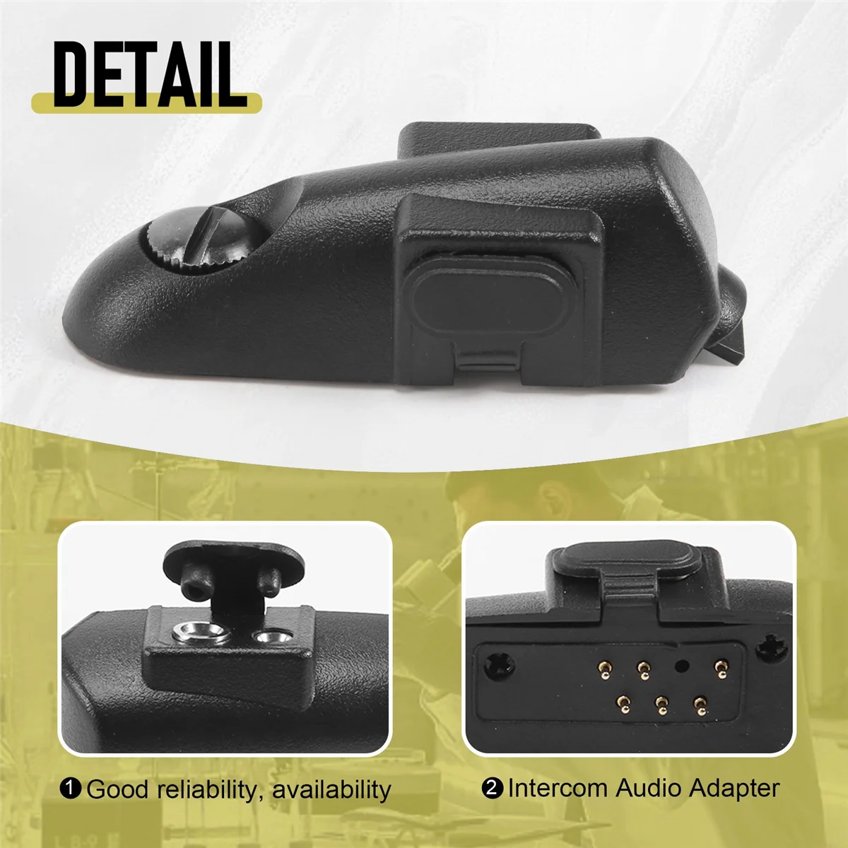 

A40I 2pin Jack 3.5mm / 2.5mm Audio Adapter for GP328 GP340 PTX760 PRO5150 to GP300 GP88S Ham Radio Radio J6226A(US Plug)