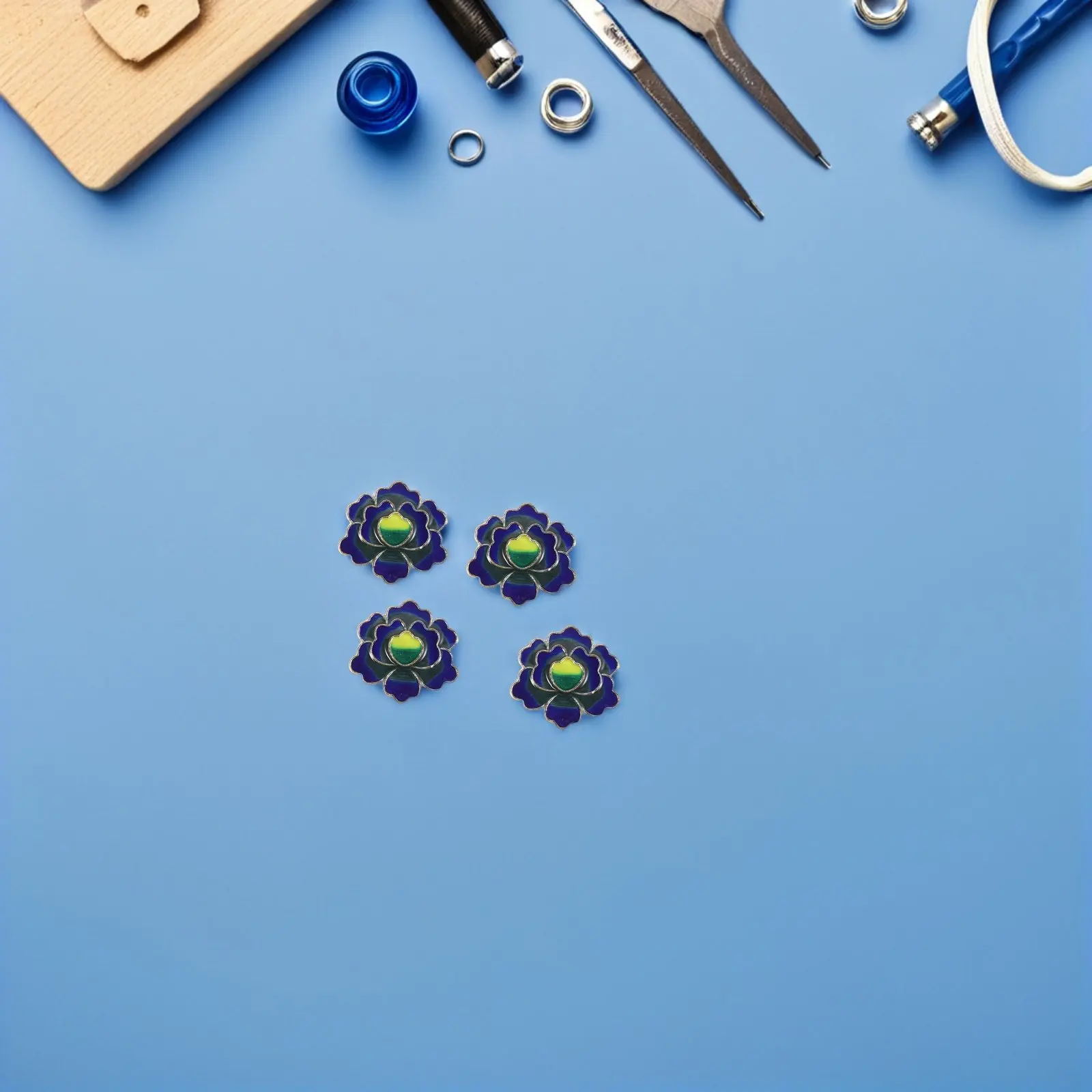 

5 шт. винтажных металлических бусин-разделителей в форме цветка лотоса с большим отверстием для изготовления браслетов, ожерелий, поделок и украшений своими руками