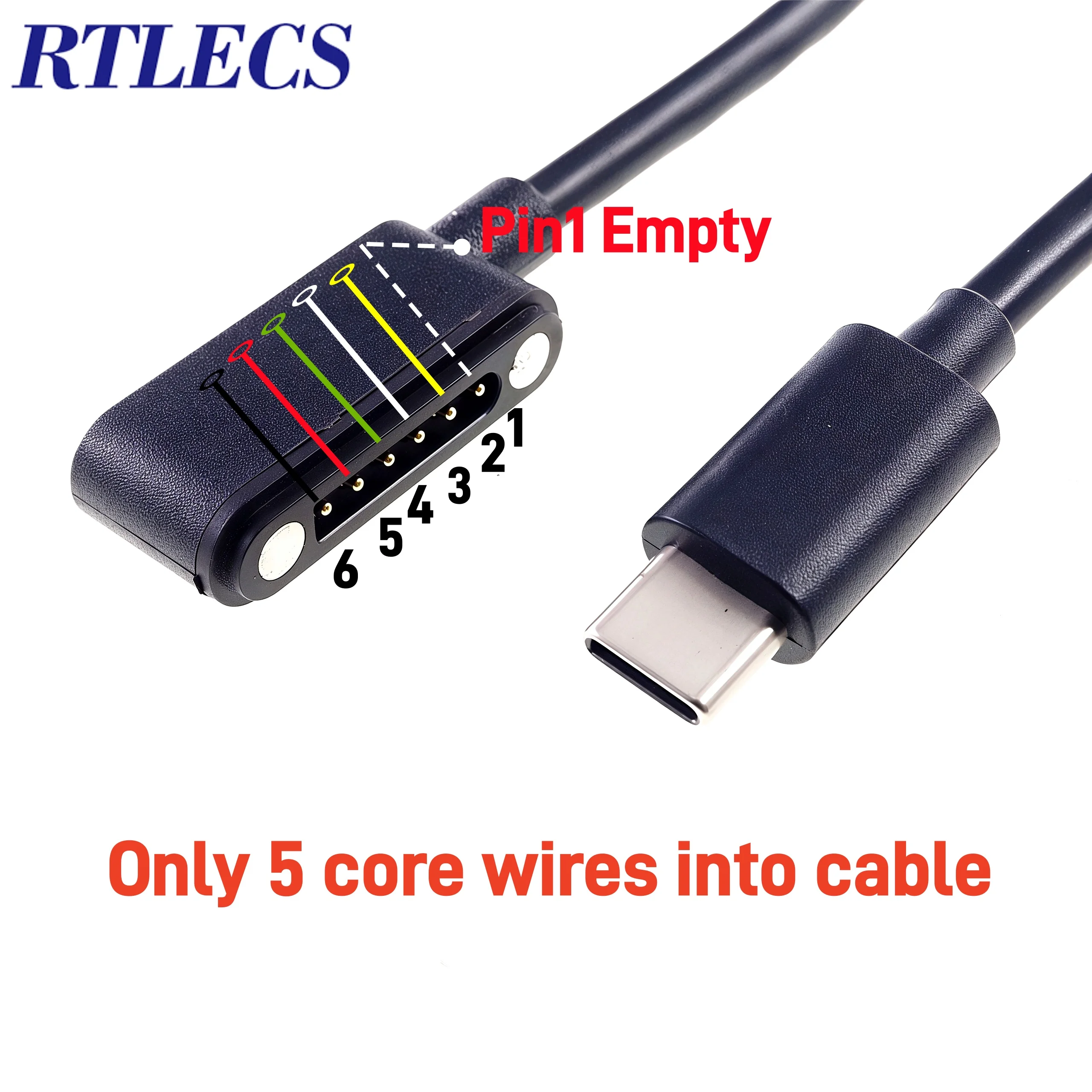 2A Magnetic Pogo Pin Connector 1 2 4 6 Positions Spring Loaded Pogopin Male Type C Cable Femele Contact Strip DC Power Socket