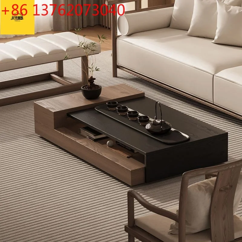 

Современный простой журнальный столик из цельного дерева, диван, небольшой низкий столик с краями дивана