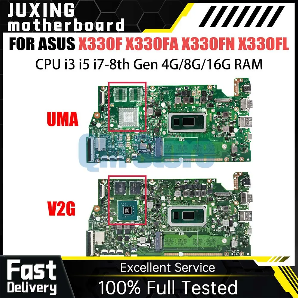 Материнская плата для ноутбука, модель X330F/X330FN/X330FA/X330FL/S330F/I330F/K330F, ЦП 8-го поколения, 4 Гб ОЗУ, системная плата