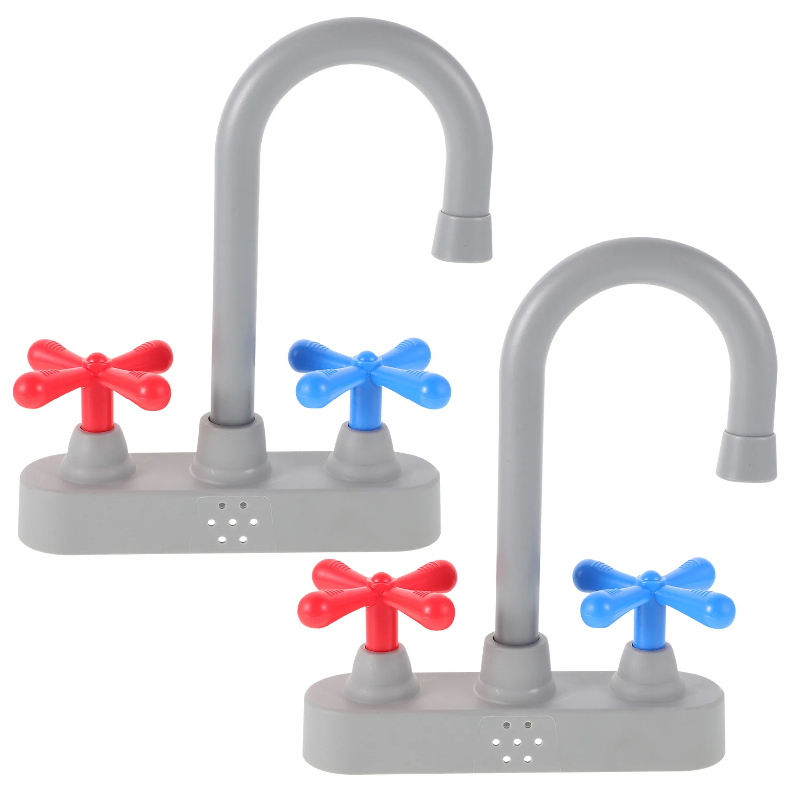 

2 Pcs Toy Faucet Kitchen Playset Accessories Pretend Sink Replacement
