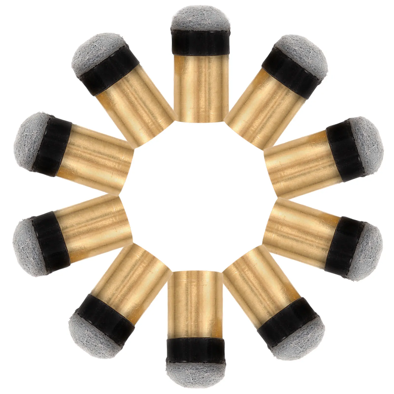 10pcs Portable Billiard Cue Tips Replacement Set – Easy Install, No Glue, Enhanced Control & Strength