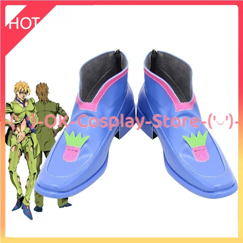 

Anime JoJo's Bizarre Adventure Pannacotta Fugo Cosplay Shoes PU Leather Shoes Cosplay Prop Halloween Boot Custom Made