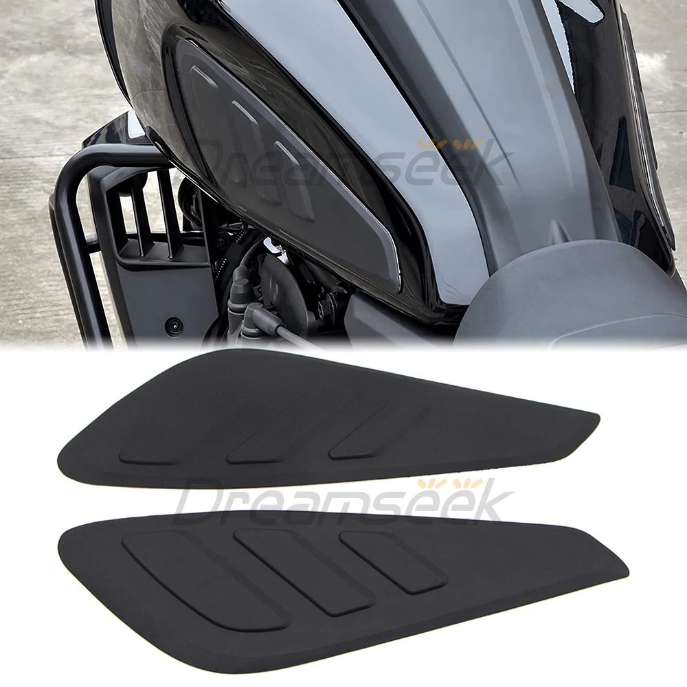 サイド燃料タンクニーグリップゴムパッドハーレーパンアメリカ-ra1250-ra1250s-2020-2021-2022-オートバイノンスリップガソリンタンクパッドブラック