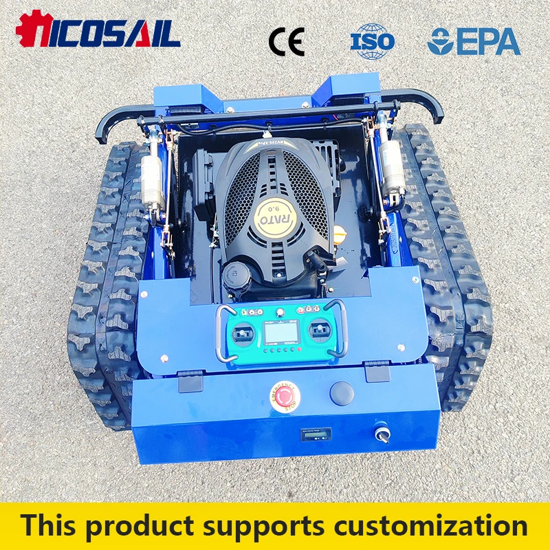 Tracked Custom RC Lawn Mower Soft Wet Ground Adaptation No Slip 30° Slope for Farm Garden Maintenance (Slope-Safe Custom) - view 2