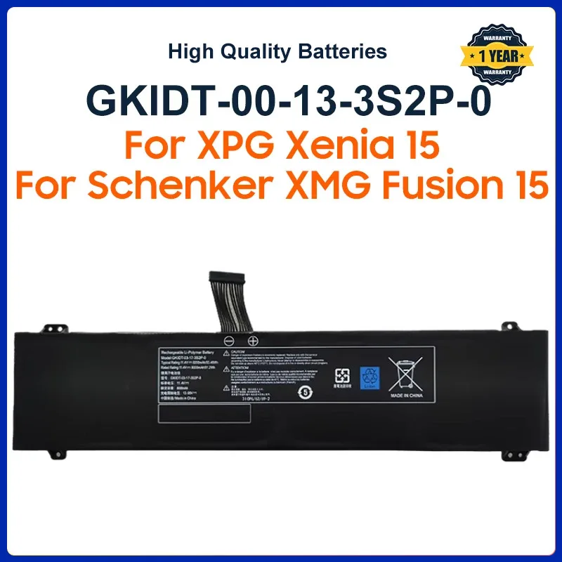 

11,4 V 8200mAh GKIDT-00-13-3S2P-0 Аккумулятор для XPG Xenia 15 для Schenker XMG Fusion 15 XFU15L19 GKIDT-03-17-3S2P-0