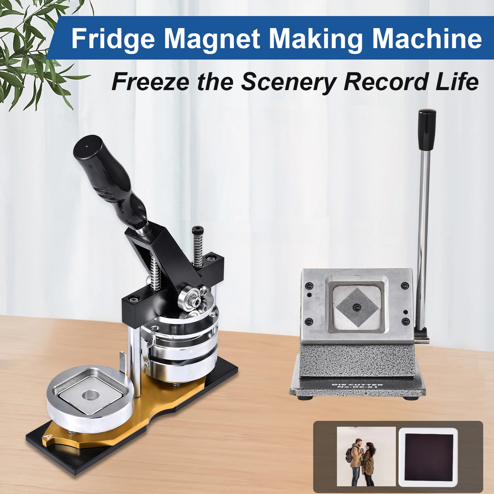 

Набор для изготовления квадратных магнитов на холодильник 2x2 дюйма, инструмент для создания значков с резаком для бумаги, расходные материалы, наборы для творчества, для домашнего бизнеса