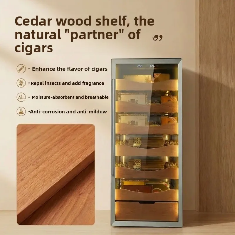 Fourth generation intelligent constant temperature cigar cabinet, frequency conversion temperature control cigar integrated