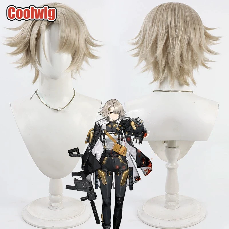 

Coolwig Synthetic Hair Vector Cosplay Wigs Game Girls' Frontline 2: Exilium Vector 30cm Short Light Brown Cos Wig Heat Resistant