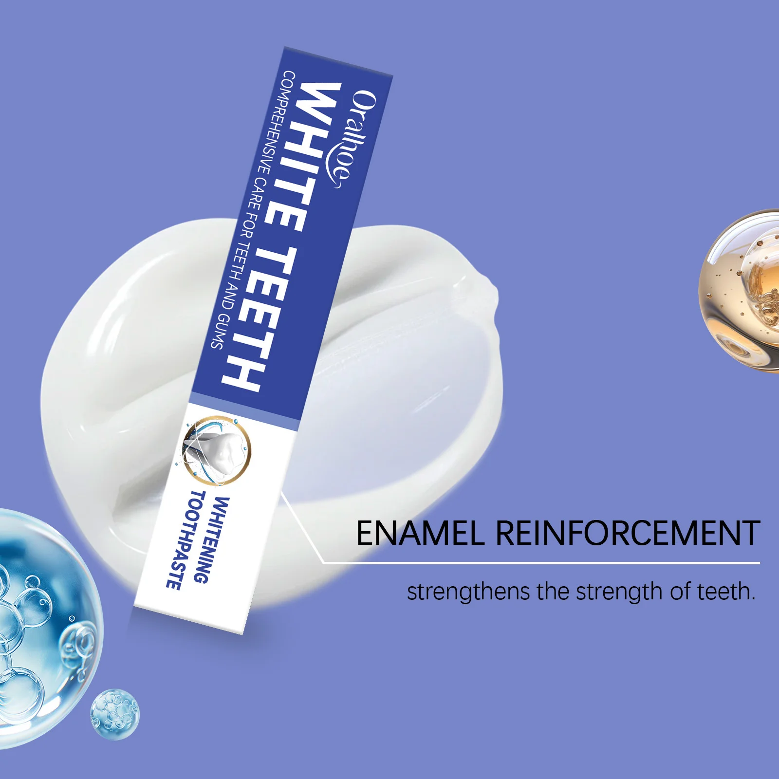 Dentifricio schiarente per denti Rimuovi macchie di placca Migliora i denti gialli Pulizia profonda Alito fresco Sbiancamento Dentifricio sbiancante