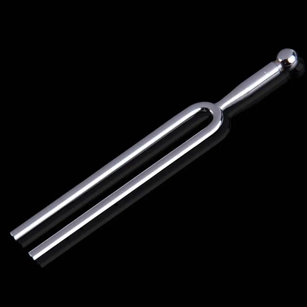 Violino de guitarra metal Tuning Fork Instrumento Musical Peças Ferramenta Padrão A Tone Tuning Fork com estojo de couro, A440hz