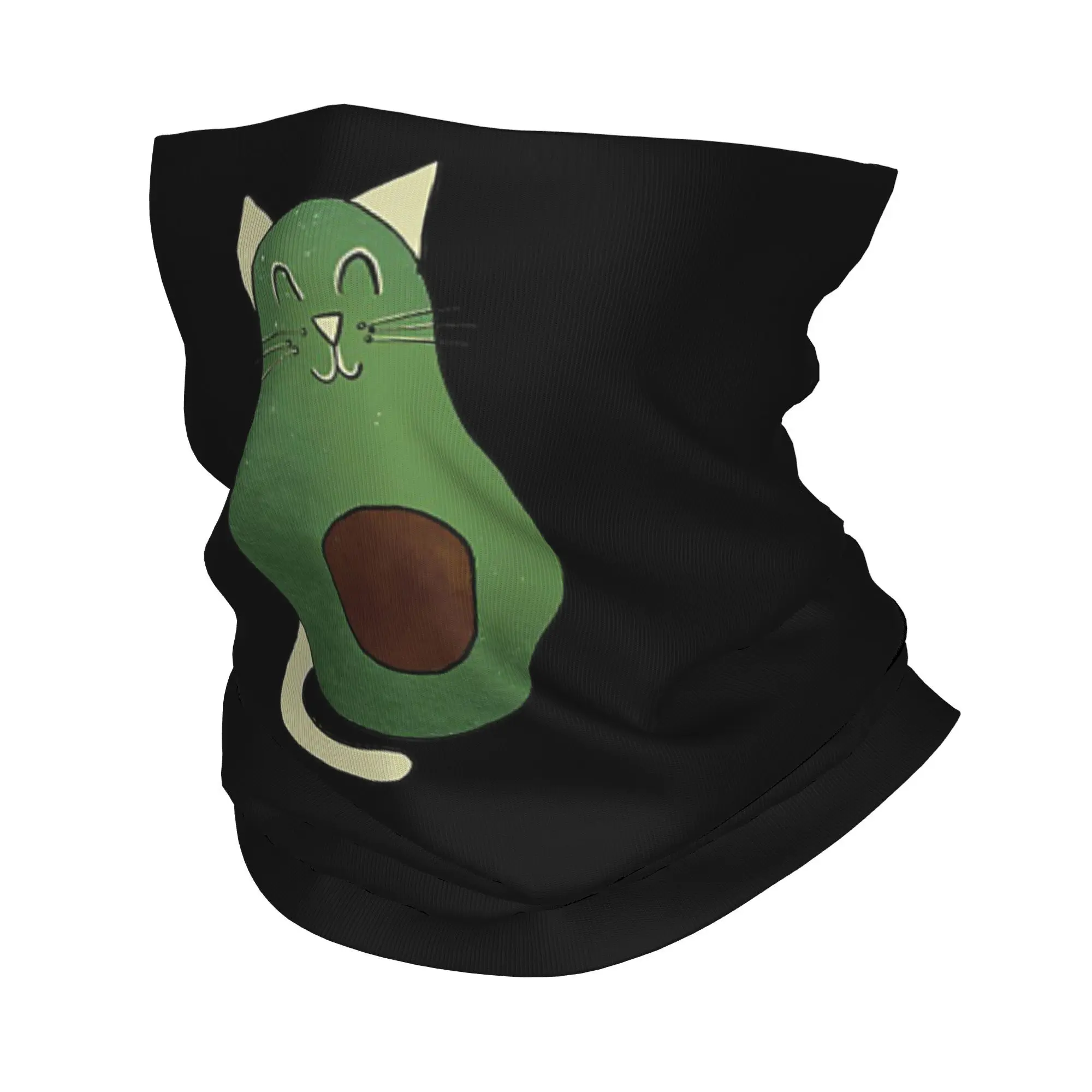 Avogato (Avocado Cat) Bandana Neck Gaiter Printed Magic Scarf Multi-use Face Mask Riding For Men Women Adult Winter