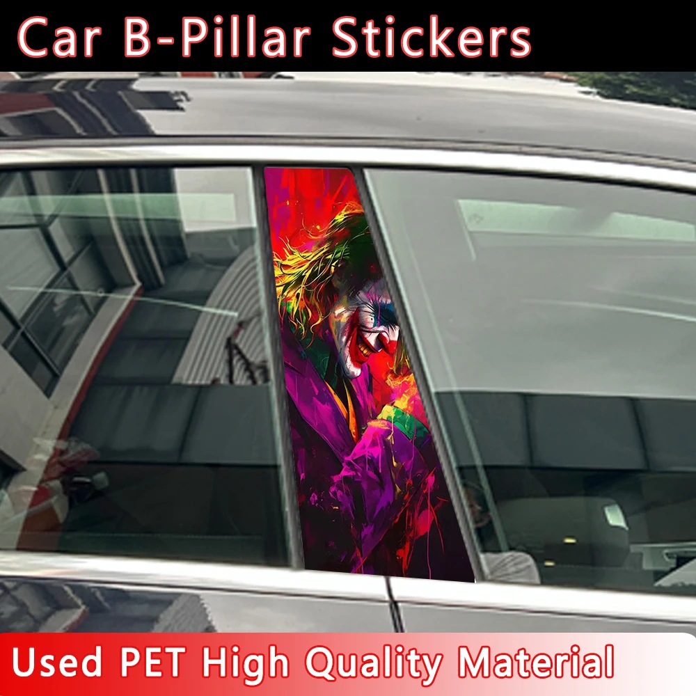 Graffiti Joker So Serious Cool Car B-pillar Stickers Waterproof for Mercedes Benz W213 E200 E260 E300 E400 E220d E350e E300de